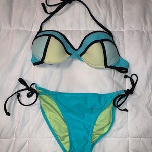 Tie Light Blue Bikini Set
